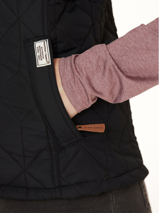 Weather Report Weather Report Αμάνικο Μπουφάν Peggy WR213545 Μαύρο Regular Fit