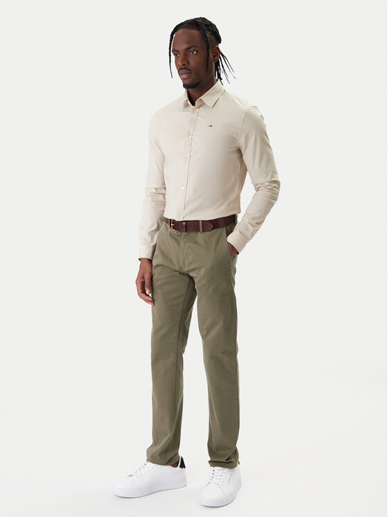 Tommy Jeans Tommy Jeans Camicia Original DM0DM04405 Beige Slim Fit