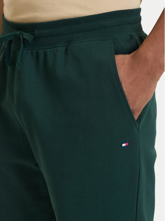 Tommy Hilfiger Tommy Hilfiger Szorty sportowe Essential Terry MW0MW37240 Zielony Regular Fit