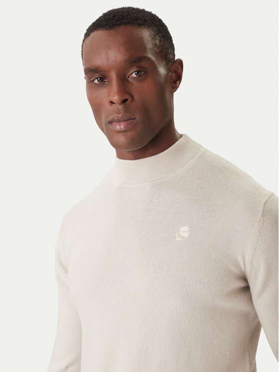 KARL LAGERFELD KARL LAGERFELD Golf 655002 554399 Beżowy Slim Fit