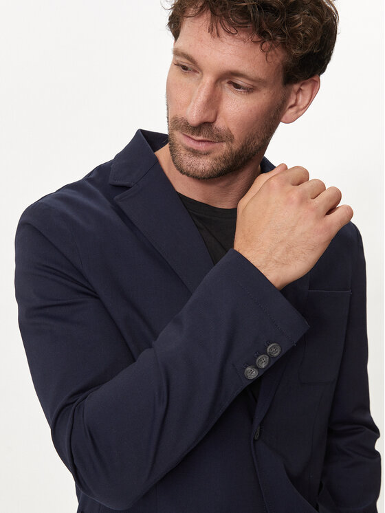 Guess Guess Bleizers M4YN09 WG9Y0 Tumši zils Regular Fit