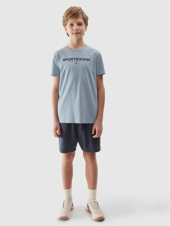 4F 4F T-Shirt 4FJWSS24 TTSHM1114 34S JASNY NIEBIESKI 152 Modrá Regular Fit