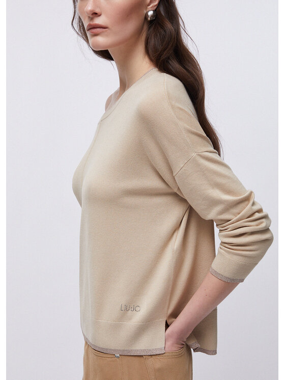Liu Jo Liu Jo Sweter WA6283MS49I41208 Beżowy Regular Fit