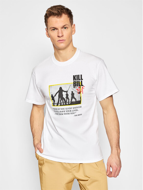 HUF HUF T-Shirt KILL BILL Death List TS01535 Λευκό Regular Fit
