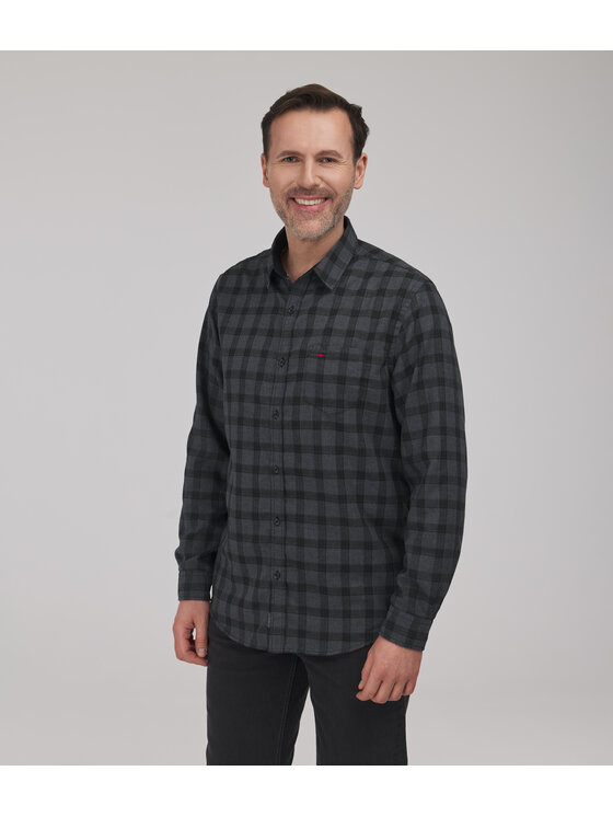Lee Cooper Lee Cooper Koszula jeansowa WILL Szary ciemny Regular Fit