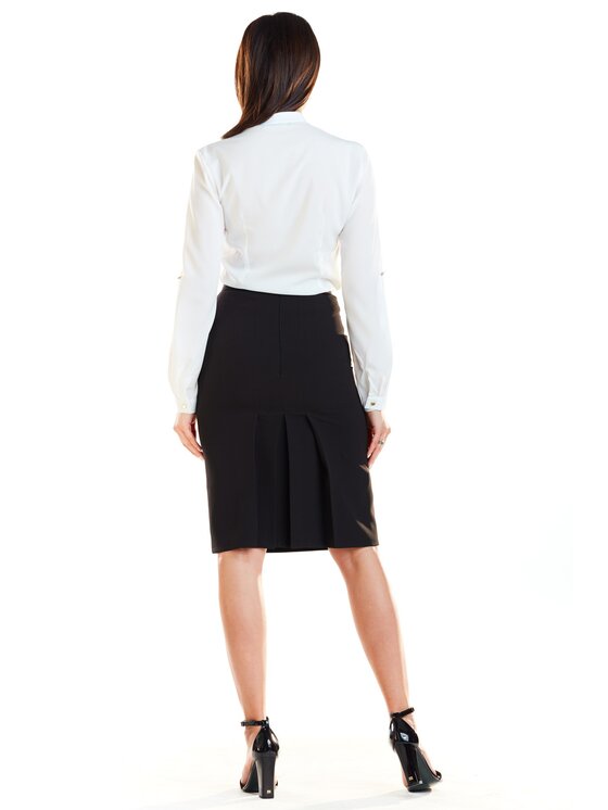Awama Awama Spódnica A255 Czarny Basic Fit