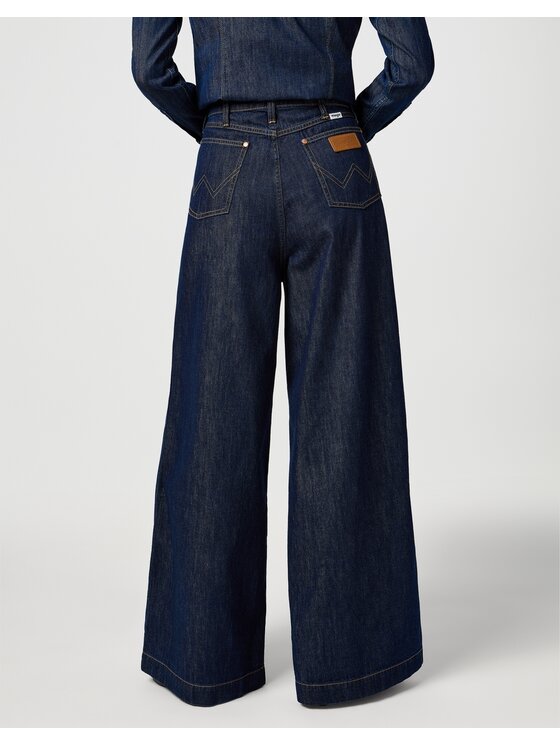 Wrangler Wrangler Jeansy Pleated Trouser Granatowy Wide Leg