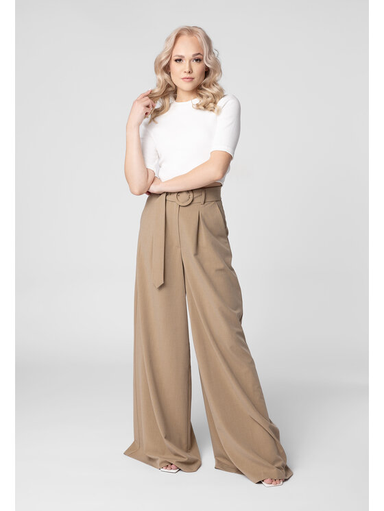 LAURELLA LAURELLA Bavlnené nohavice Laurella 3VA002135 Hnedá Regular Fit