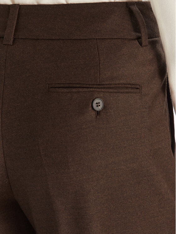 Weekend Max Mara Weekend Max Mara Pantaloni di tessuto Caldaia 2525136152 Marrone Regular Fit