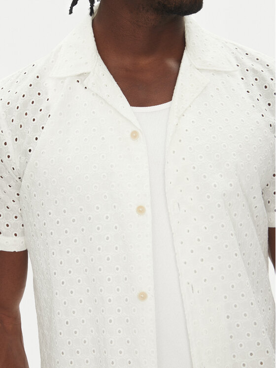 Lindbergh Lindbergh Košeľa 30-203569 Biela Relaxed Fit
