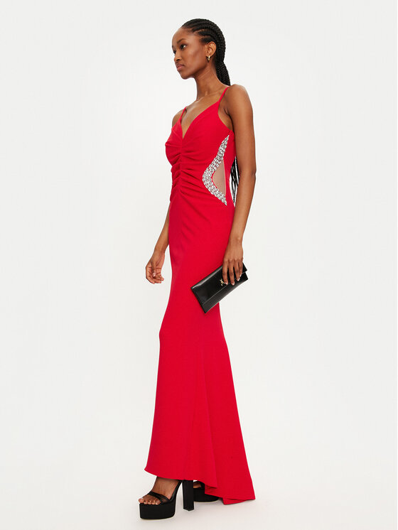 Rinascimento Rinascimento Abendkleid CFC0121948003 Rot Slim Fit