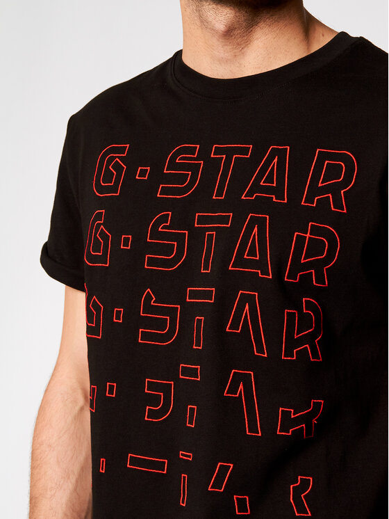 G-STAR G-Star Raw Tricou Embro Gradient D19223-336-6484 Negru Regular Fit