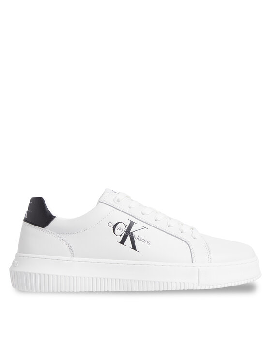 Calvin Klein Jeans Sneakersy Chunky Cupsole Monologo YM0YM00681 Biela