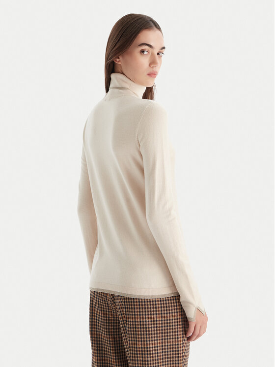 Liu Jo Liu Jo Bluză cu gât MF5229 MS49I Écru Regular Fit