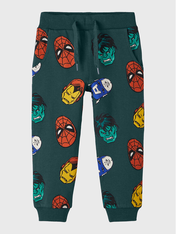 NAME IT NAME IT Спортивні штани MARVEL 13210767 Зелений Regular Fit