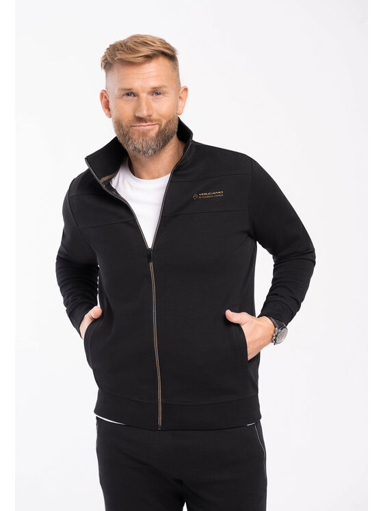 Volcano Volcano Bluza B-LENOX Czarny Regular Fit