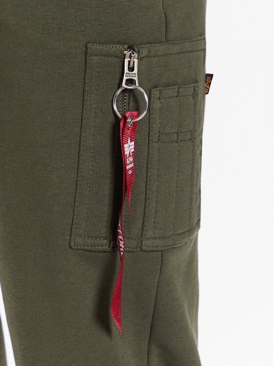 Alpha Industries Jeansy XFit Slim Cargo Pant Zelená Regular Fit
