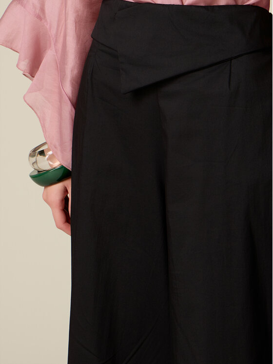 Oltre Oltre Spodnie materiałowe P005J002459N033 Czarny Baggy Fit