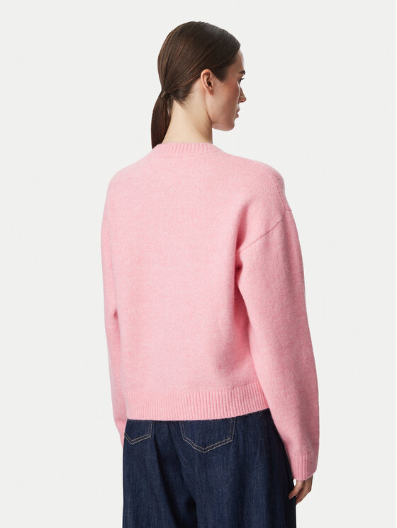 Tommy Jeans Tommy Jeans Megztinis Fluffy Badge DW0DW23831 Šviesiai rožinė Regular Fit
