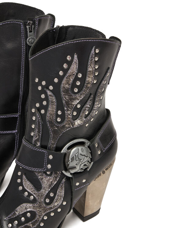 NEW ROCK NEW ROCK Kovboju apavi M-7919-S1 Melns