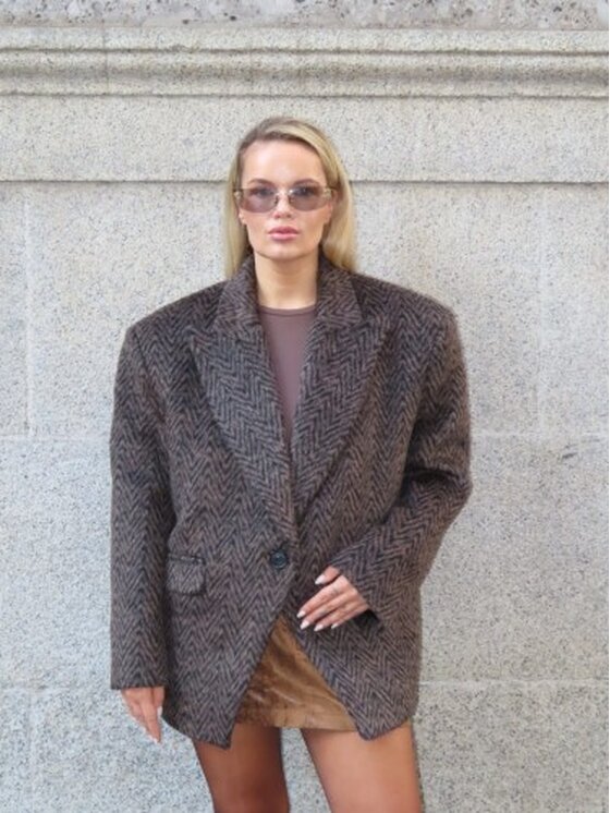 Magda Matyja Magda Matyja Marynarka VESPER BLAZER Brązowy Oversize