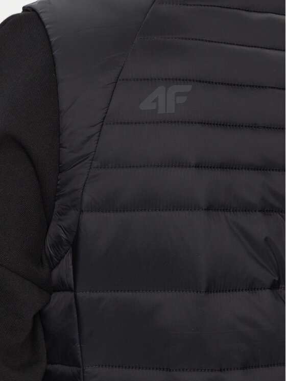 4F 4F Brezrokavnik 4FAW23TVESF072 Črna Slim Fit