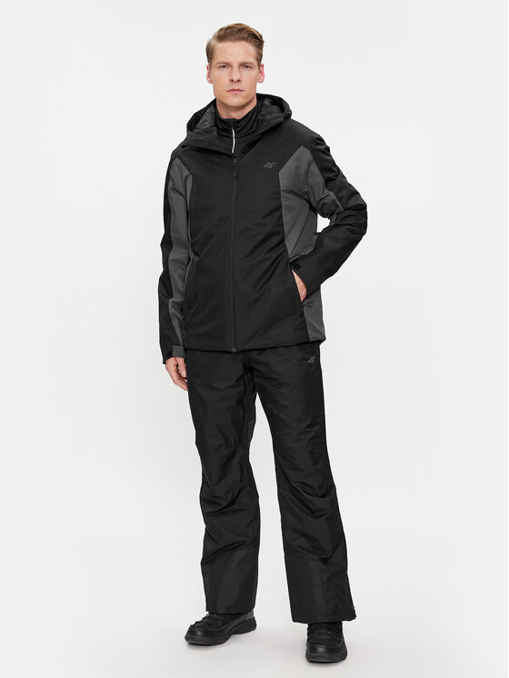 4F 4F Μπουφάν για σκι 4FAW23TTJAM306 Μαύρο Regular Fit