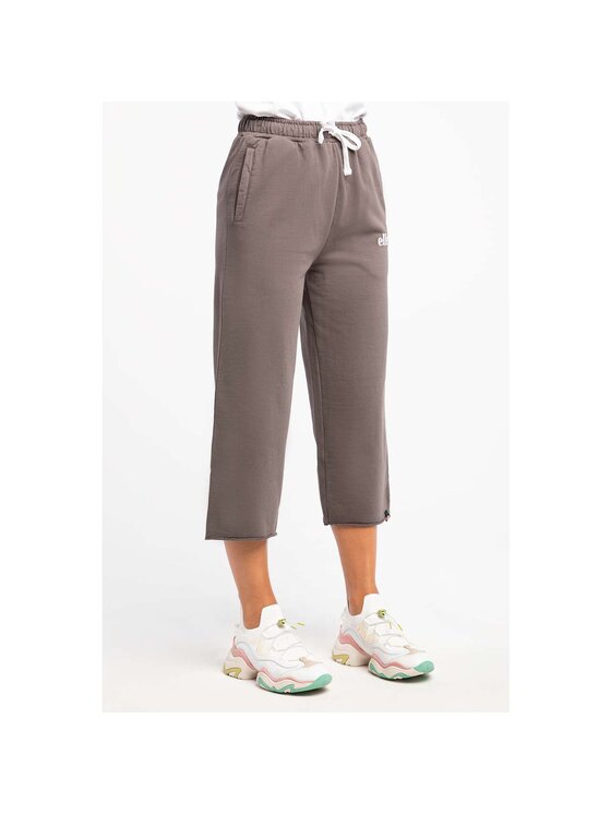 Ellesse Ellesse Spodnie dresowe E TARAN CROPPED JOG PANT BLK SGM14012011 Brązowy Classic Fit