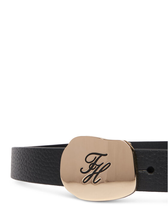 Tommy Hilfiger Tommy Hilfiger Remen Th Plaque 2.5 Pebble AW0AW19152 Crna