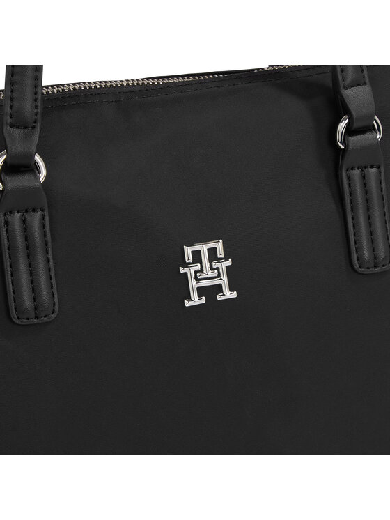 Tommy Hilfiger Tommy Hilfiger Handtasche Poppy Th Tote AW0AW15639 Schwarz
