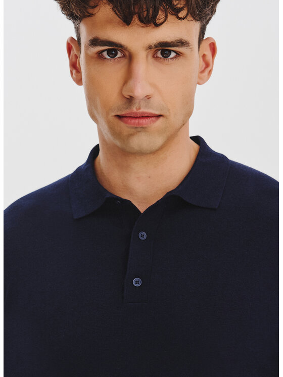 Pako Lorente Pako Lorente Polo P25WF-TX-007 Granatowy Classic Fit