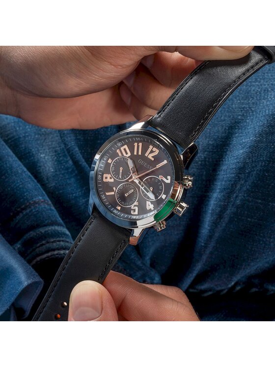Guess Guess Hodinky GW0709G1 Strieborná