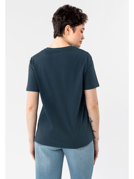 Volcano Volcano T-Shirt T-SEAR Granatowy Regular Fit