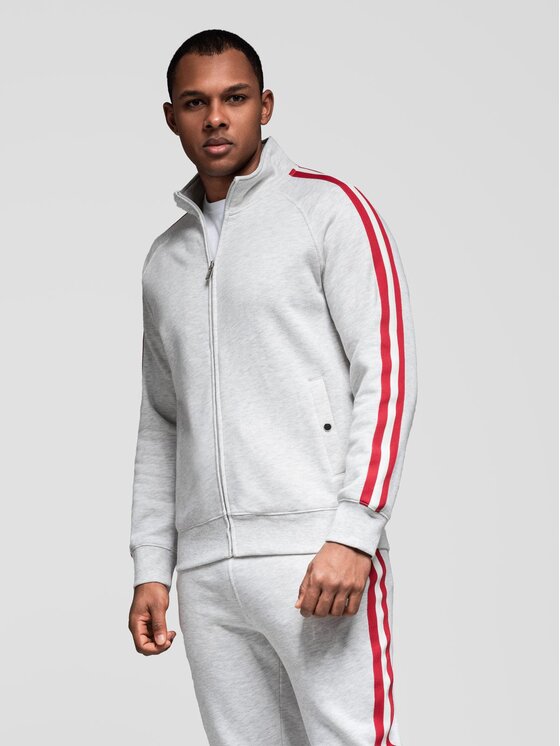 Ombre Ombre Komplet dresowy Z114 Szary Regular Fit