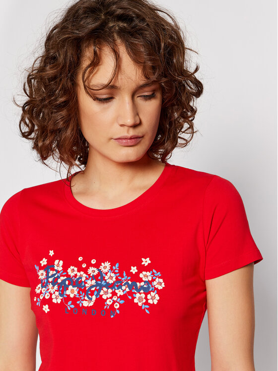 T-shirt Bego PL505133 Rosso Slim Fit