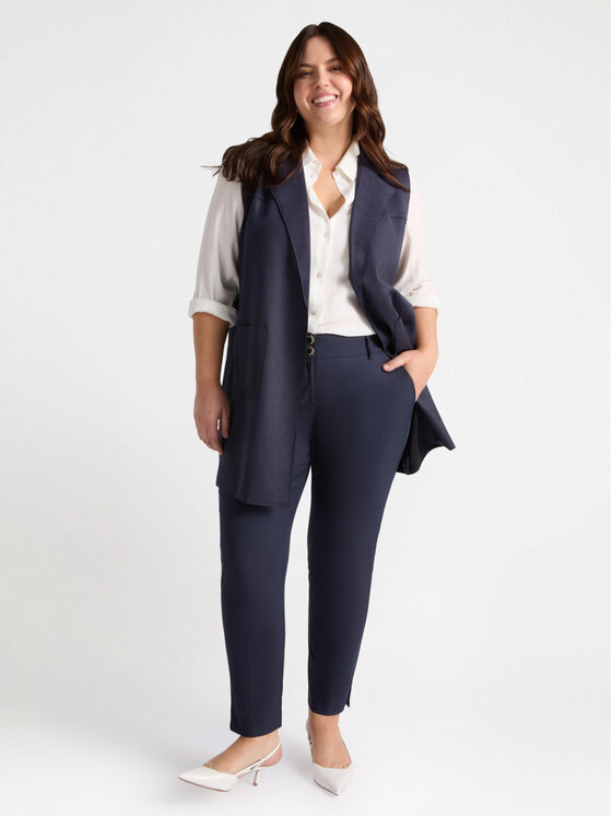 Fiorella Rubino Fiorella Rubino Pantaloni di tessuto P114T004803N034 Blu Slim Fit