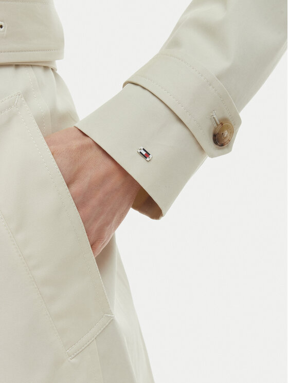 Tommy Hilfiger Tommy Hilfiger Trench WW0WW48873 Bej Slim Fit