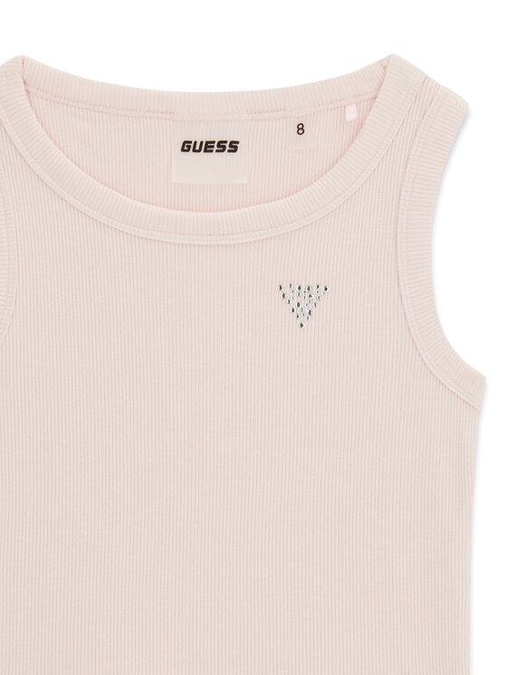 Guess Guess Top J6GI36 K8RT2 Světle růžová Slim Fit