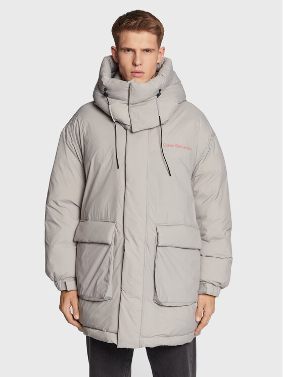 Calvin Klein Jeans Calvin Klein Jeans Зимно яке J30J321907 Сив Relaxed Fit