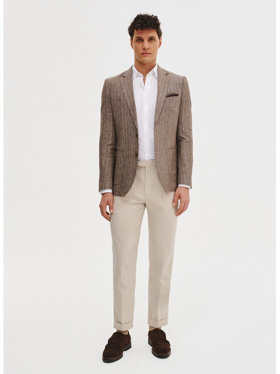 Pako Lorente Pako Lorente Marynarka P25SF-3X-016 Brązowy Slim Fit