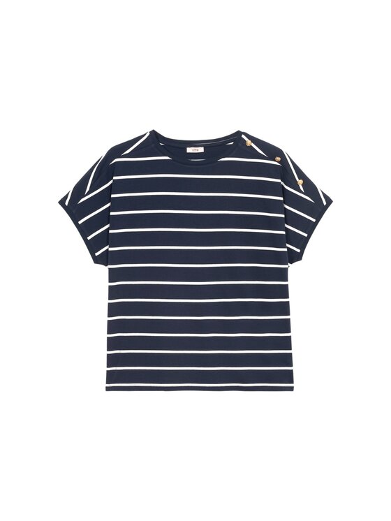 Oltre Oltre T-Shirt G161E000312N0Z4 Niebieski Over Fit