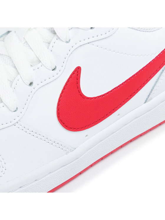 Nike Court Borough Low 2 White Red (GS) Kids' - BQ5448-103 - US