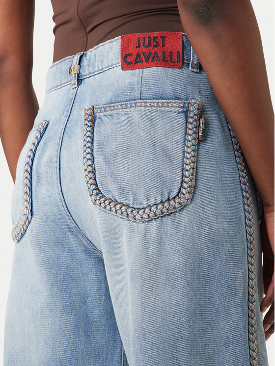 Just Cavalli Just Cavalli Džinsai 80PAB5T2 CDWCH Tamsiai mėlyna Straight Fit