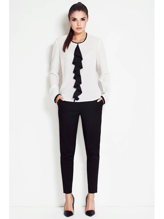 Awama Awama Blúzka A047 Écru Basic Fit