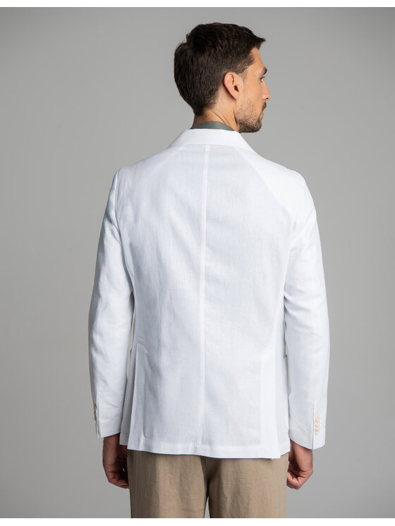 Borgio Borgio Marynarka linarolo_II Biały Slim Fit
