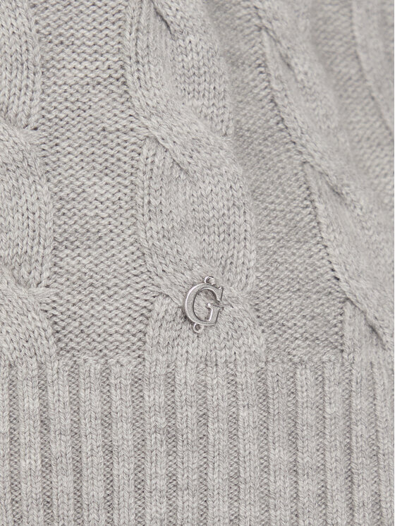 Guess Guess Bluză cu gât W5BR30 Z1192 Gri Relaxed Fit
