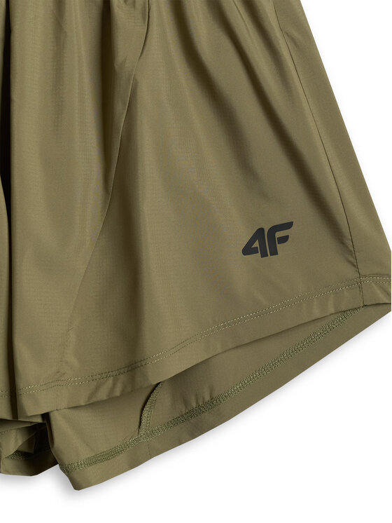 4F 4F Szorty sportowe SOLAR PUNK Khaki Regular Fit