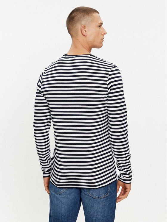 Tommy Hilfiger Tommy Hilfiger Longsleeve MW0MW10804 Granatowy Slim Fit