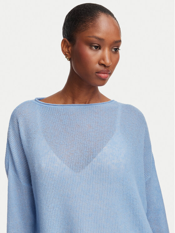 MAX&Co. MAX&Co. Sweter Stampa 2626366091200 Niebieski jasny Oversize