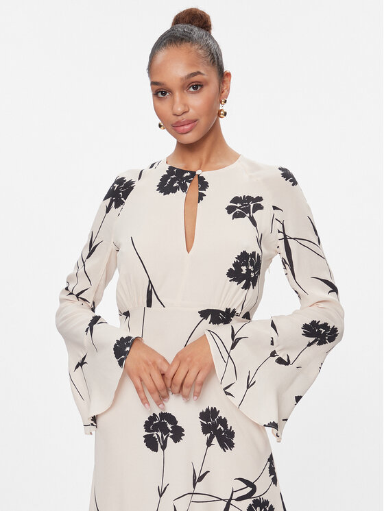 TWINSET TWINSET Koktejlové šaty 241TP2600 Écru Regular Fit